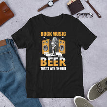 Load image into Gallery viewer, Rock Music And Beer T shirt - j and p hats