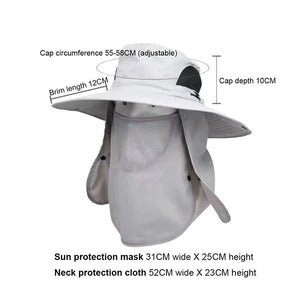 full face coverage sun hat - Uv Protection: J and P Hats
