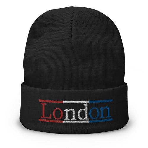 London Hat-  London Gift - Embroidered Beanie 