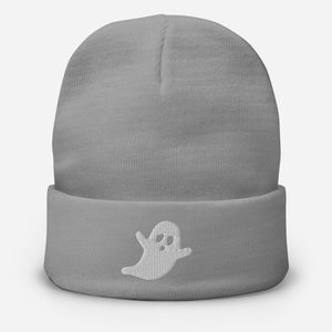 Ghost Embroidered Beanie Halloween Hat