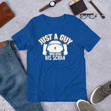 Load image into Gallery viewer, Funny Food T Shirt - Geordie Gift Just a Guy Who Loves His Scran 