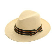 Load image into Gallery viewer, Men’s  Straw Hat - Fedora Style Mens Straw Sun Hat