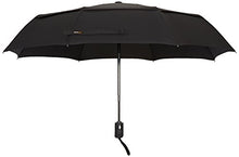 Load image into Gallery viewer, Amazon Basics Automatic Travel Umbrella with Wind Vent, Black, One Size