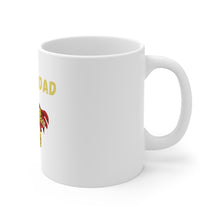 Load image into Gallery viewer, SuperDad 11oz White Mug - j and p hats for the Official Superdad merchandise