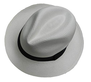 Equal Earth New Genuine Panama Hat Rolling Folding Authentic & Fairtrade - White (58cm)