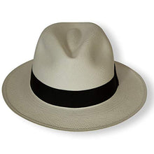 Load image into Gallery viewer, Tumi Latin American Crafts Panama Hat - Rollable - Cream with Black Ribbon 56cm