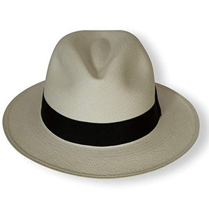 Tumi Latin American Crafts Panama Hat - Rollable - Cream with Black Ribbon 56cm