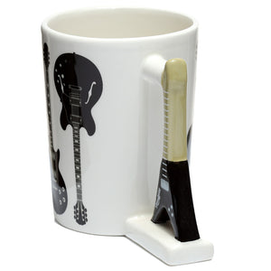 Guitar fan mug ,custom mug guitar shaped mug | j and p hats 