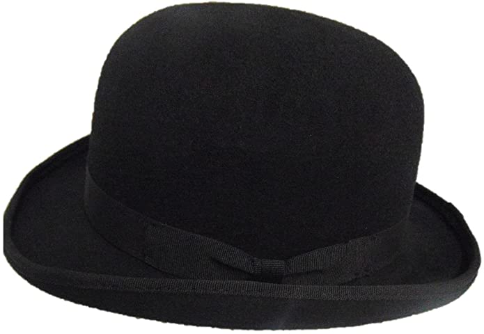 Bowler Hat Black 100% Wool Men’s - J and P hats men’s formal hats 