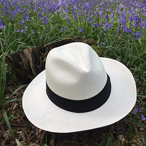 Equal Earth New Genuine Panama Hat Rolling Folding Authentic & Fairtrade - White (58cm)
