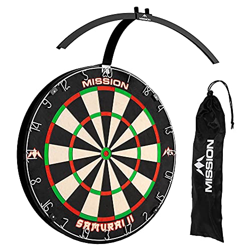 Mission Darts TOR100 Torus 100 | Dartboard LED Folding Portable Travel Lighting System, Sand Blasted Black