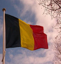 Load image into Gallery viewer, 5x3Ft Belgium Flag, Durable Belgian Flag with 2 Metal Eyelets Used Indoor and Outdoor, Bright Color Belgian National Flag Decorated in Sporting Events, Parties, Parade