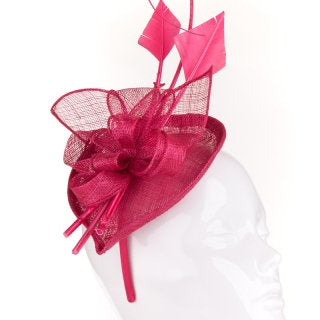 Wedding hat ladies Fascinator  teardropwith flowers | j and p hats 