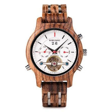 Load image into Gallery viewer, Automatic Mechanical Watches Men Wooden Luxury watch-J and p hats -