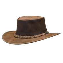 Load image into Gallery viewer, Barmah Foldaway Cooler Hat - | 1064 FOLDAWAY COOLER SUEDE HICKORY-J and p hats -
