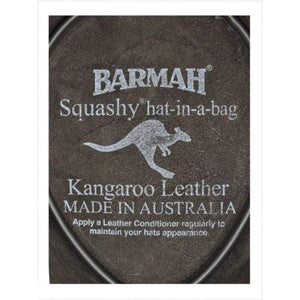 Barmah Hat 1018 Squashy Kangaroo Leather Hat Crackle Brown-J and p hats -