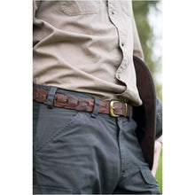 Load image into Gallery viewer, Barmah Kangaroo Leather Belt super Quality in black or brown - J and p hats Barmah Kangaroo Leather Belt super Quality in black or brown