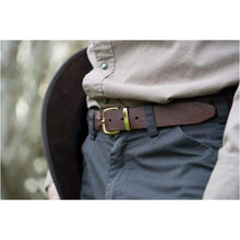 Load image into Gallery viewer, Barmah Kangaroo Leather Belt super Quality in black or brown - J and p hats Barmah Kangaroo Leather Belt super Quality in black or brown