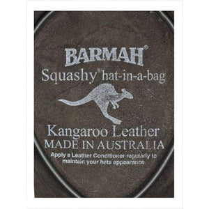 Barmah Leather Hat 1019 Sundowner Kangaroo Leather Black-J and p hats -