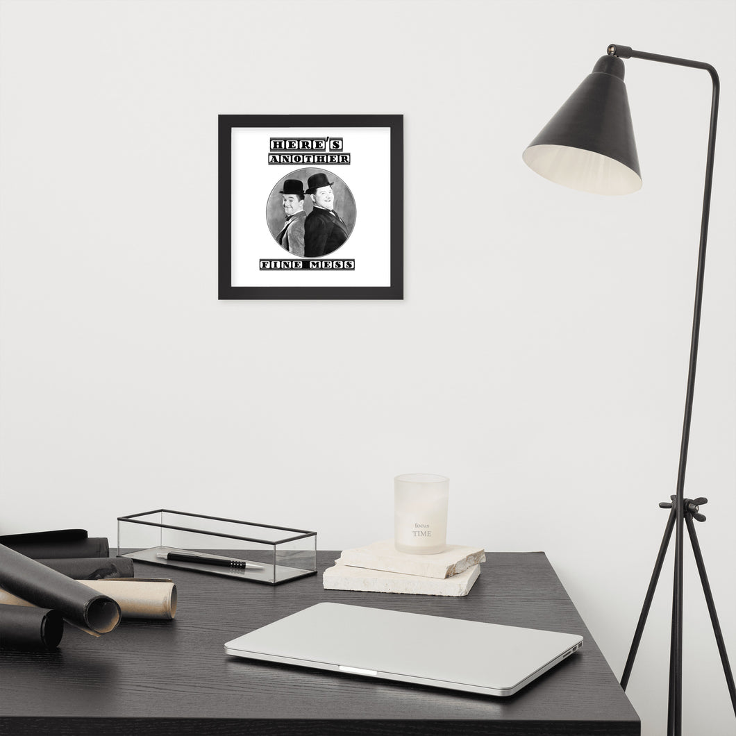 Laurel & Hardy Print Poster Framed - J and P Hats 