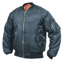 Load image into Gallery viewer, Flight Jacket In Black Or Green By Mil Com - J and p hats Flight Jacket In Black Or Green By Mil Com