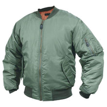 Load image into Gallery viewer, Flight Jacket In Black Or Green By Mil Com - J and p hats Flight Jacket In Black Or Green By Mil Com