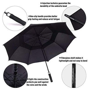 Golf Umbrella Windproof Large 62 Inch, Automatic Open, - J and p hats Golf Umbrella Windproof Large 62 Inch, Automatic Open,