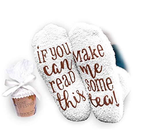 “If You Can Read This Bring Me Some Tea! ” - Funny Socks Cupcake Gift Packaging - J and p hats “If You Can Read This Bring Me Some Tea! ” - Funny Socks Cupcake Gift Packaging