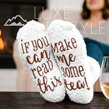 Load image into Gallery viewer, “If You Can Read This Bring Me Some Tea! ” - Funny Socks Cupcake Gift Packaging - J and p hats “If You Can Read This Bring Me Some Tea! ” - Funny Socks Cupcake Gift Packaging
