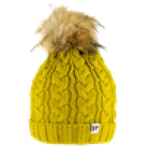 Ladies Heavy Weight Cable Knit Bobble Hats / Detachable Pom Pom - J and p hats Ladies Heavy Weight Cable Knit Bobble Hats / Detachable Pom Pom
