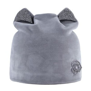 Ladies velvet style cat ear ear elegant hats choice of colours-J and p hats -