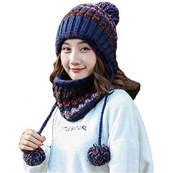 Ladies winter Pom Pom hat and matching scarf-J and p hats -ladies Christmas present,Ladies hat and scarf