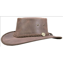Load image into Gallery viewer, Leather Hat - Barmah Oiled Brown Leather Hat 1024-J and p hats -