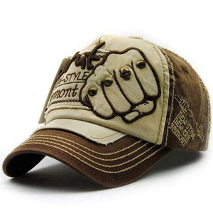 Men's Fashion Baseball Caps With Pow Fist Pattern-J and p hats -