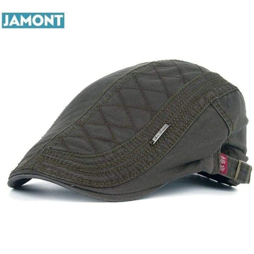 Men's patchwork style duckbill flat caps choice of colours-J and p hats -