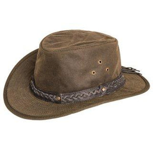 Men's Wax Hat -wide brim Aussie Style Bush Hat - J and p hats Men's Wax Hat -wide brim Aussie Style Bush Hat