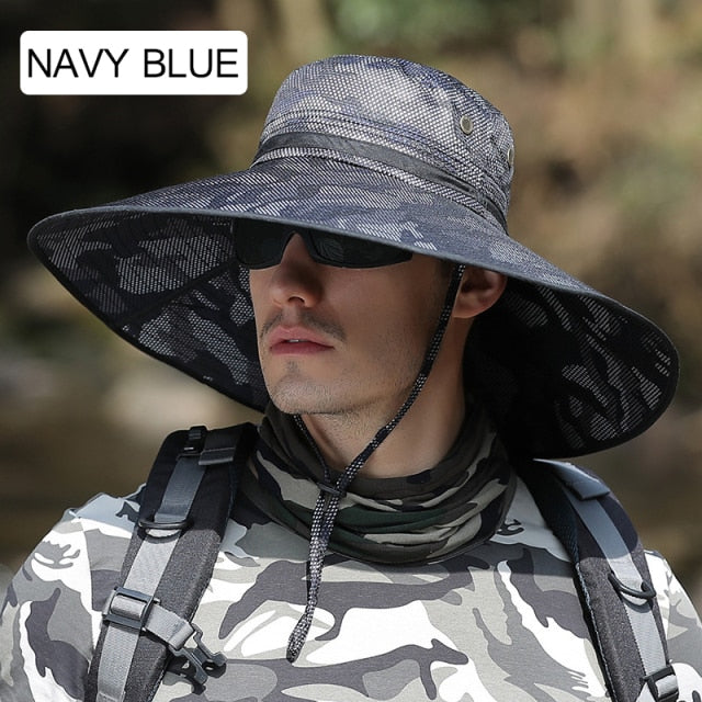 Men's Extra Wide Brim Sun Hat - Outdoor Sun  UV Protection Hat