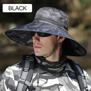 Men's Extra Wide Brim Sun Hat - Outdoor Sun  UV Protection Hat