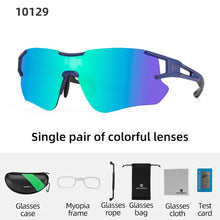 Load image into Gallery viewer, ROCKBROS Polarized Sports Men Sunglasses Road Cycling Glasses Mountain Bike Bicycle Riding Protection Goggles Eyewear 5 Lens