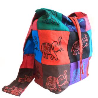 Sling Bag Cotton Patch - Elephant Pattern - J and p hats Sling Bag Cotton Patch - Elephant Pattern