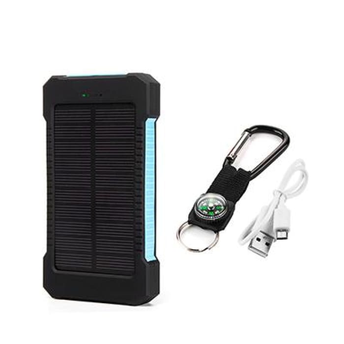 Solar Power Bank Waterproof 20000mAh Solar Charger 2 with LED Light-J and p hats -
