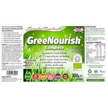 Load image into Gallery viewer, Specialist Supplements GreeNourish Complete Supplement, 300 g Vegan friendly - J and p hats Specialist Supplements GreeNourish Complete Supplement, 300 g Vegan friendly