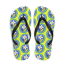 Load image into Gallery viewer, Holiday flip flops , holiday print flip flops ,custom flip flops -  j and p hats