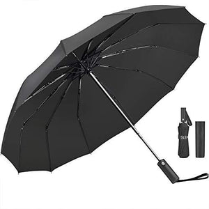 Umbrella,12 Ribs Auto Open/Close Windproof With Ergonomic Handle - J and p hats Umbrella,12 Ribs Auto Open/Close Windproof With Ergonomic Handle
