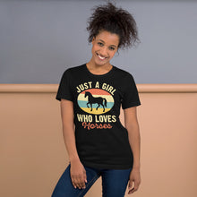 Load image into Gallery viewer, Just A Girl Who Loves Horses T Shirt | j and p hats 