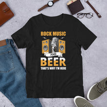 Load image into Gallery viewer, Rock Music And Beer T shirt - j and p hats 
