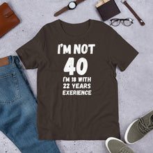 Load image into Gallery viewer, 40th Birthday Printed t shirt | j and p hats 