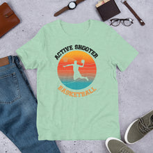 Load image into Gallery viewer, Active Shooter Basketball t shirt | j and p hats 