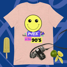 Load image into Gallery viewer, Made In The 90s Fun Smiley Face T Shirt | J and p hats