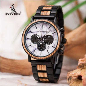 Watch Mens Luxury Stylish Wood Watches Timepieces Chronograph  Military Quartz lovely Mans  Gift-J and p hats -